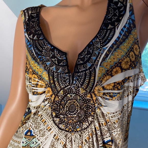 STUNNING APT 9 BEDAZZLED MAXI DRESS, SIZE L SATINY FEEL - Picture 7 of 12